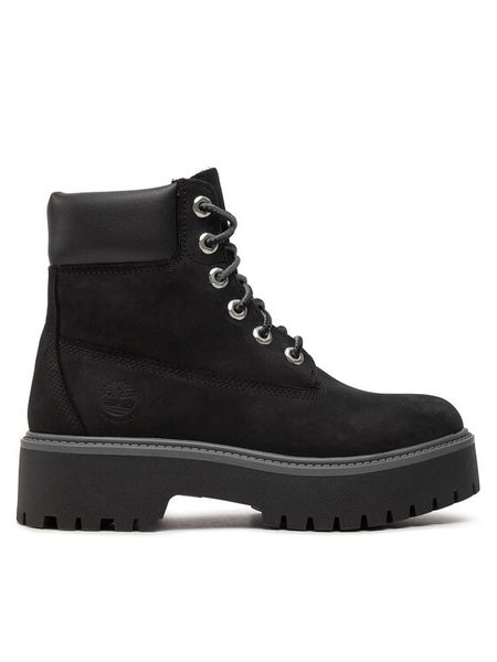 Timberland Trapery Stone Street 6In Wp TB1A5RH50151 Czarny. Czarne buty zimowe Timberland, z nubiku, bez obcasa, bez zapięcia. Za 749,99 zł.