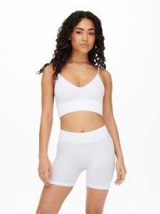 ONLY Szorty w kolorze białym rozmiar: XS/S. Białe szorty ONLY, bez wzorów. Za 21,82 zł.