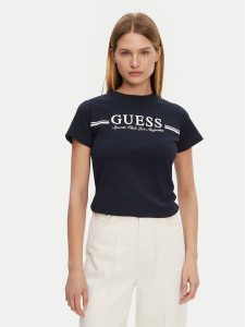 Guess T-Shirt V5GI03 I3Z14 Granatowy Regular Fit. Niebieskie t-shirty Guess, xs, z aplikacjami, z bawełny, bez kołnierzyka, bez ramiączek. Za 99,99 zł.