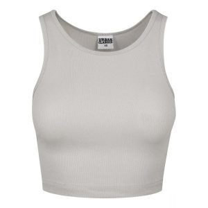 Damski crop top Urban Classic Basic. Szare topy Urban Classics, s, bez wzorów, bez kołnierzyka, bez ramiączek. Za 93,00 zł.