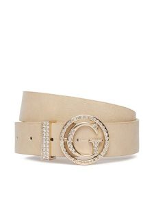 Guess Pasek Damski W6RZ01 WHFW0 Beżowy. Brązowe paski Guess, z aplikacjami, ze skóry. Za 219,99 zł.