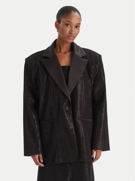 Eleh Marynarka EFW250252 Czarny Regular Fit. Czarne marynarki i żakiety Eleh, bez wzorów, z syntetyku. Za 509,99 zł.