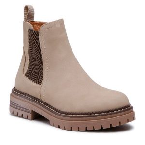 Botki Jenny Fairy. Brązowe botki Jenny Fairy, bez wzorów, bez obcasa, na płaskiej podeszwie, bez zapięcia. Za 135,99 zł.