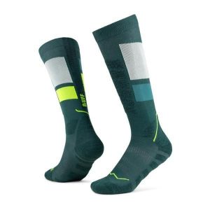 Skarpetki sportowe dla dorosłych Thermonet Over The Calf Socks. Zielone skarpetki Buff, bez wzorów, z elastanu. Za 149,99 zł.