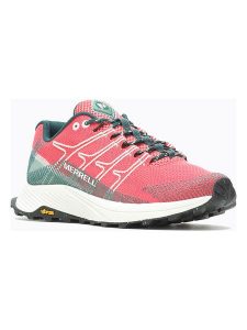 Merrell Buty "Moab" w kolorze koralowo-zielonym do biegania rozmiar: 36. Pomarańczowe buty sportowe Merrell, bez wzorów, z materiału, bez zapięcia, do biegania. Za 350,56 zł.