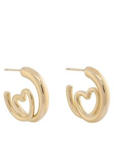 Guess Kolczyki JUBE05 529JW Złoty. Żółte kolczyki Guess, metalowe. Za 209,99 zł.