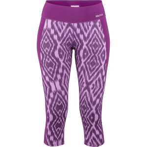 Legginsy funkcyjne "Midweight Meghan" w kolorze fioletowym. Fioletowe legginsy marki Marmot, w kropki, z materiału. W wyprzedaży za 108,95 zł.
