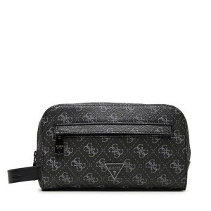 Kosmetyczka Guess. Czarne kosmetyczki Guess, z aplikacjami. Za 189,99 zł.