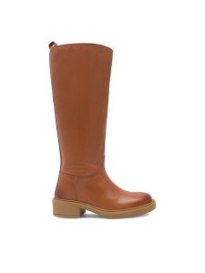 Lasocki Kozaki KAP-SL-21703 Brązowy. Brązowe kozaki Lasocki, bez wzorów, ze skóry, bez obcasa, na płaskiej podeszwie, bez zapięcia. Za 429,99 zł.