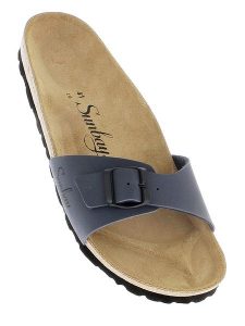 Sunbay Klapki "Jasmin" w kolorze antracytowym rozmiar: 41. Czarne klapki Sunbay, bez wzorów, z otwartym noskiem, bez obcasa. Za 119,95 zł.