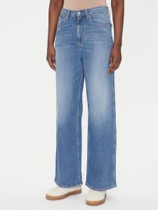 Tommy Jeans Jeansy Claire DW0DW20048 Niebieski Wide Leg. Niebieskie jeansy Tommy Jeans, bez wzorów, z bawełny. Za 299,99 zł.