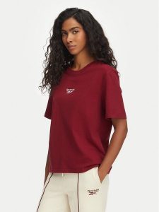 Reebok T-Shirt Gisela RK25709CCW Bordowy Regular Fit. Czerwone t-shirty Reebok, xs, bez wzorów, z bawełny, bez kołnierzyka, bez ramiączek. Za 79,99 zł.