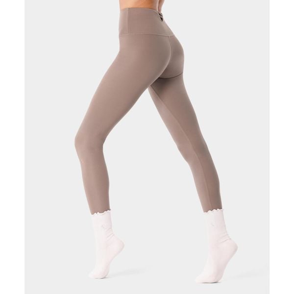 Legginsy crossback na pilates dla kobiet Carpatree Balletcore. Szare legginsy Carpatree, bez wzorów, z podwyższonym stanem. Za 219,99 zł.