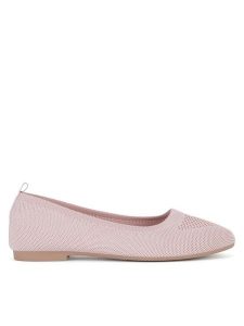 Clara Barson Baleriny WSS21520-02 Różowy. Czerwone balerinki Clara Barson, bez wzorów, z materiału, bez obcasa, bez zapięcia. Za 69,99 zł.