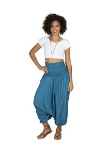 Aller Simplement Spodnie 3w1 w kolorze niebieskim rozmiar: 34-42. Niebieskie spodnie z wysokim stanem Aller Simplement, bez wzorów, z materiału, z podwyższonym stanem. Za 43,99 zł.