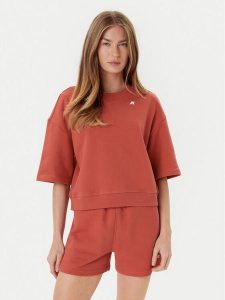 K-Way Bluza Gwen K7127ZW Czerwony Comfort Fit. Czerwone bluzy K-Way, s, bez wzorów, z bawełny, bez kaptura. Za 309,99 zł.