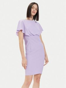 Rinascimento Sukienka koktajlowa CFC0118271003 Fioletowy Regular Fit. Fioletowe kombinezony Rinascimento, xs, bez wzorów, z syntetyku, wizytowe, bez kołnierzyka, bez ramiączek. Za 259,99 zł.