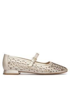 Caprice Baleriny 9-22511-46 Srebrny. Szare balerinki Caprice, bez wzorów, ze skóry, bez obcasa, bez zapięcia. Za 275,99 zł.