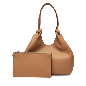 Torebka DKNY. Brązowe torebki klasyczne DKNY, bez wzorów, bez dodatków. Za 609,99 zł.