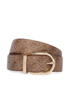 Guess Pasek Damski BW9492 P6435 Brązowy. Brązowe paski Guess, z aplikacjami, ze skóry. Za 284,99 zł.