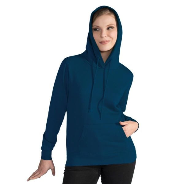 Damska Gładka Bluza Sportowa Przez Głowę Kaptur. Niebieskie bluzy SG, xl, bez wzorów, bez kaptura. Za 93,99 zł.