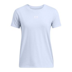 Koszulka damska Under Armour Rival Core. Niebieskie bluzki Under Armour, xs, bez wzorów, sportowe, bez kołnierzyka, bez ramiączek. Za 89,99 zł.