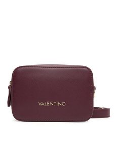 Valentino Torebka Zero Re VBS7B306 Bordowy. Czerwone listonoszki Valentino, bez wzorów, ze skóry, bez dodatków. Za 359,99 zł.