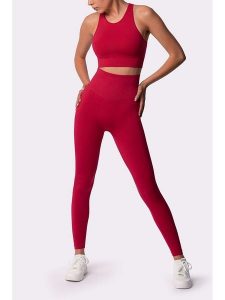 Spaio Legginsy sportowe "Adapt" w kolorze czerwonym rozmiar: L. Czerwone legginsy Spaio, bez wzorów, z materiału. Za 131,12 zł.