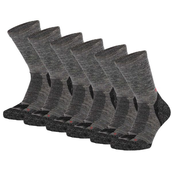 Skarpety turystyczne dla dorosłych Xtreme Wełna Merino, 6 szt. Szare skarpetki XTREME SOCKSWEAR, bez wzorów, z wełny. Za 203,99 zł.