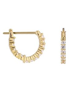 U.S. Polo Assn. Pozłacane kolczyki-kreole z kryształami rozmiar: onesize. Żółte kolczyki U.S. Polo Assn., z kryształem, metalowe. Za 65,99 zł.