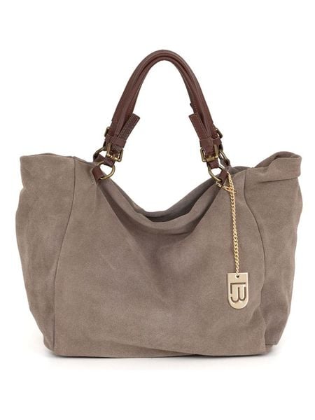 Lucca Baldi Skórzany shopper bag "Gimignano" w kolorze szarobrązowym - 45 x 50 x 20 cm rozmiar: onesize. Brązowe shopper bag Lucca Baldi, bez wzorów, z materiału, przez ramię, bez dodatków. Za 301,48 zł.