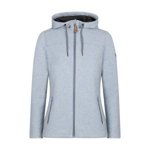 Trespass Raniya - Damska codzienna bluza z kapturem w kolorze chłodnego błękitu. Niebieskie bluzy Trespass, z aplikacjami, z materiału, z kapturem. Za 324,99 zł.