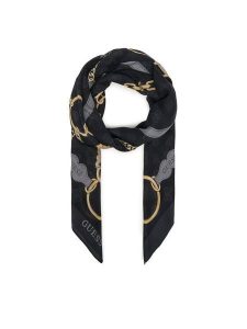 Guess Chusta AW5482 MOD03 Czarny. Czarne apaszki i chusty Guess, z aplikacjami. Za 249,99 zł.