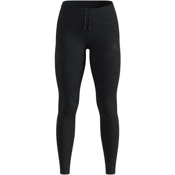 Legginsy do biegania damskie Odlo ZEROWEIGHT PRINT REFLECTIVE. Czarne legginsy ODLO, bez wzorów, z elastanu. Za 366,10 zł.