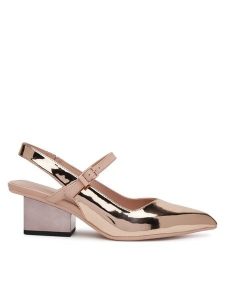 United Nude Czółenka Raila Jane 1091686113 Beżowy. Brązowe czółenka United Nude, bez wzorów, ze skóry, bez obcasa, bez zapięcia. Za 749,99 zł.