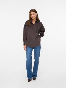 Vero Moda Koszula sztruksowa w kolorze brązowym rozmiar: XL. Brązowe koszule Vero Moda, xl, bez wzorów, ze sztruksu, bez kołnierzyka, bez ramiączek. Za 149,95 zł.
