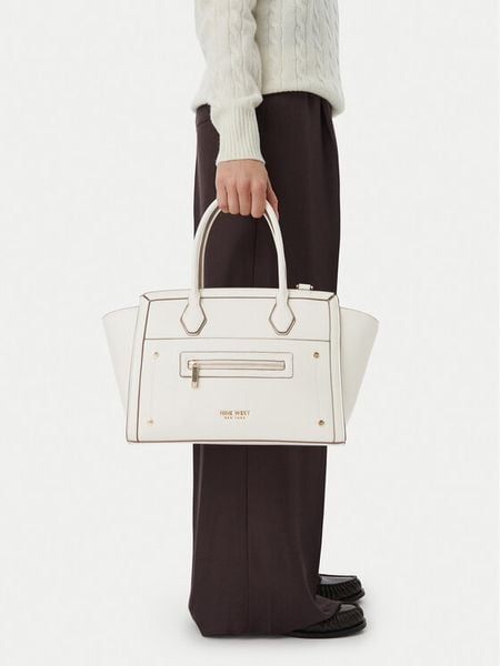 Nine West Torebka CEO-NW-M-002-10 Kremowy. Białe torebki klasyczne Nine West, bez wzorów, ze skóry, bez dodatków. Za 249,99 zł.