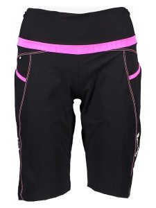 Crazy Szorty funkcyjne w kolorze czarno-różowym rozmiar: S. Czarne spodenki sportowe Crazy, s, bez wzorów, z materiału, z podwyższonym stanem, outdoorowe. Za 105,38 zł.