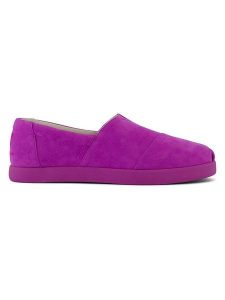 TOMS Skórzane espadryle w kolorze fioletowym rozmiar: 41. Różowe espadryle Toms, bez wzorów, bez obcasa. Za 198,45 zł.