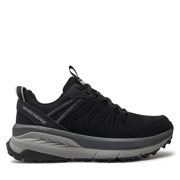 Trekkingi Skechers. Czarne buty sportowe Skechers, bez wzorów, bez zapięcia, trekkingowe. Za 279,99 zł.
