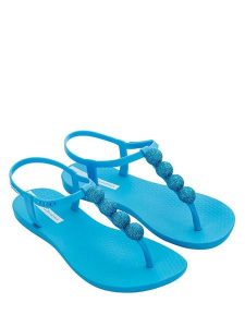 Ipanema Sandały w kolorze niebieskim rozmiar: 38. Niebieskie sandały Ipanema, bez wzorów, z otwartym noskiem, bez obcasa, na koturnie, bez zapięcia. Za 66,16 zł.