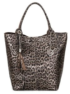 Mia Tomazzi Skórzany shopper bag "Barozzi" w kolorze szarobrązowym - 31 x 36 x 20 cm rozmiar: onesize. Brązowe shopper bag Mia Tomazzi, bez wzorów, z materiału, na ramię, bez dodatków. Za 328,45 zł.