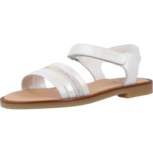 Sandały PABLOSKY 438108P Biały. Białe sandały PABLOSKY, bez wzorów, ze skóry, bez obcasa, bez zapięcia. Za 231,99 zł.