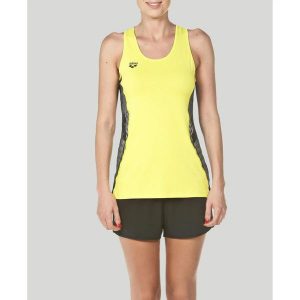 Damski tank top Arena Run. Czarne topy Arena, l, bez wzorów, z materiału, sportowe, bez kołnierzyka, bez ramiączek. Za 179,00 zł.
