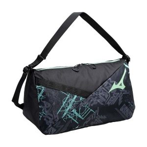 Torba podróżna Mizuno Waso. Czarne torby podróżne i sportowe Mizuno, bez wzorów, z materiału, na ramię, duże. Za 229,00 zł.