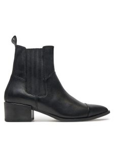 Vagabond Shoemakers Botki Marja 5613-001-20 Czarny. Czarne botki Vagabond Shoemakers, bez wzorów, ze skóry, bez obcasa, na słupku, bez zapięcia. Za 549,99 zł.