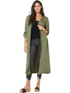 Heine Kardigan w kolorze zielonym rozmiar: 38. Zielone kardigany Heine, bez wzorów, bez ramiączek. Za 56,99 zł.