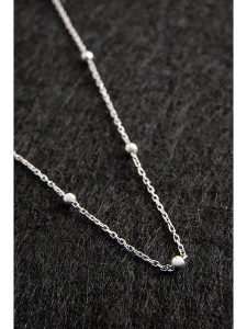 Lodie Silver Srebrny naszyjnik z elementami ozdobnymi - dł. 43 cm rozmiar: onesize. Szare naszyjniki Lodie Silver, srebrne. Za 57,06 zł.