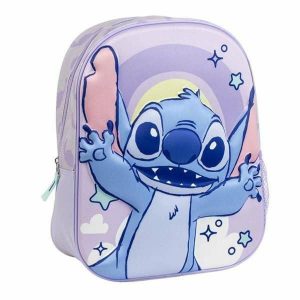 Plecak szkolny 3D Stitch Liliowy. Czerwone plecaki Disney. Za 66,35 zł.