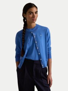 Polo Ralph Lauren Kardigan 211891672025 Niebieski Regular Fit. Niebieskie kardigany Polo Ralph Lauren, z bawełny. Za 439,99 zł.